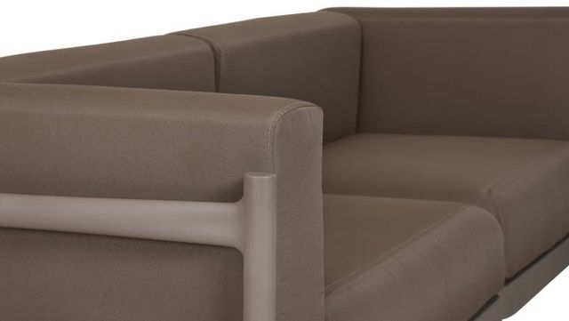 Moe's Home Collection Suri Taupe Plastic Outdoor 2-Seat Sofa-4