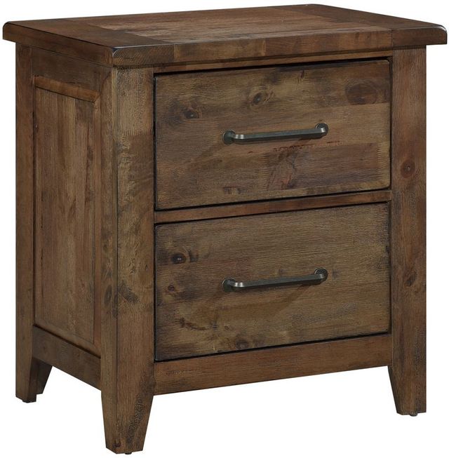 Homelegance® Jerrick Burnished Brown Nightstand-0