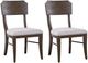 Bassett Mirror Kellan 2-Piece Charcoal Gray/Dawson Platinum Fabric Dining Side Chair-0