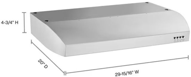 Whirlpool® Gold® 30" Stainless Steel Under Cabinet Range Hood-1