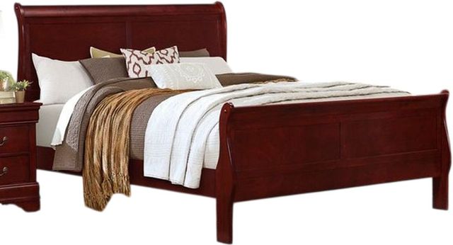 American Wholesale Furniture Louis Philippe Martini Cherry Full Sleigh Bed-0