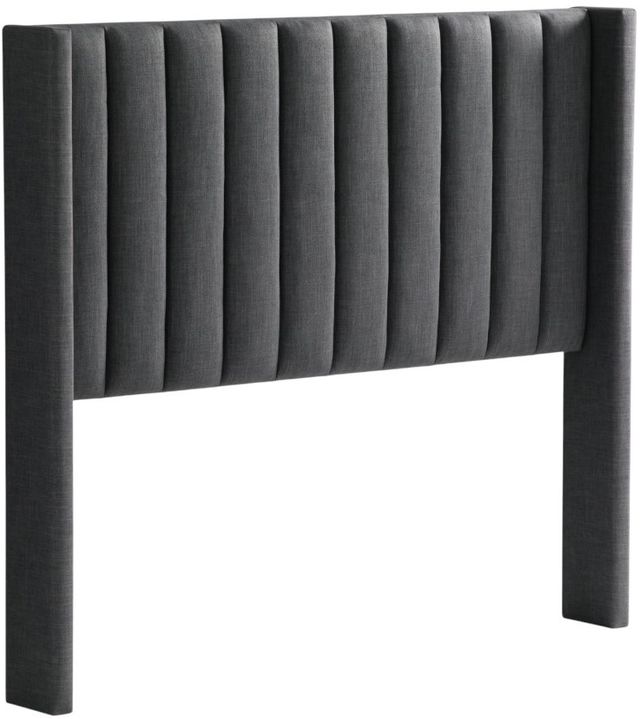 Malouf® Blackwell Charcoal Queen Upholstered Headboard-0