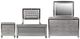 New Classic® Home Furnishings Valentino 4-Piece Silver King Panel Bedroom Set-0