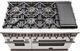 FORNO® Capriasca 48" Stainless Steel Pro Style Gas Range with White Door-2