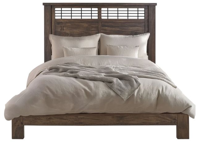 International Furniture Direct Parota III Brown Eastern King Panel Bed-0