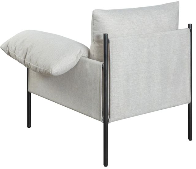 Armen Living Bloom Black/Soft Oat Chair-4
