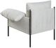 Armen Living Bloom Black/Soft Oat Chair-4