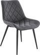 Armen Living Loralie 2-Piece Gray/Matte Black Dining Side Chair Set-3
