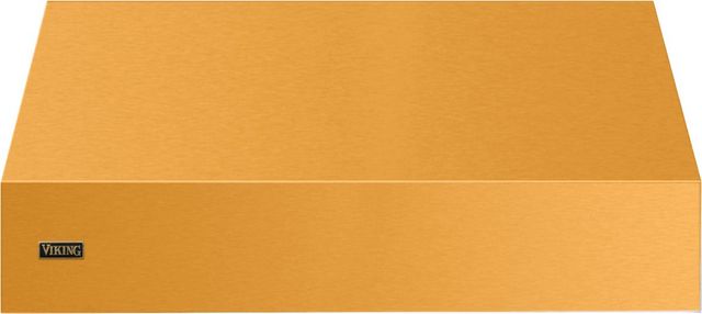 Viking 5 Series 30" Daffodil Wall Mounted Range Hood with Brushed Brass Trim and Ventilator-0