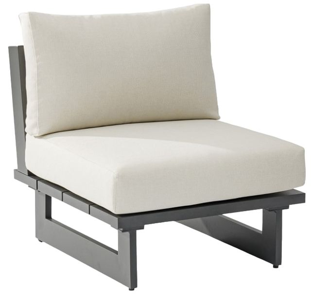 Meridian Furniture Maldives Cream Aluminum/Fabric Outdoor Modular Accent Chair-0
