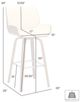 Armen Living Tyler 2-Piece Brown/Walnut Barstool Set -2