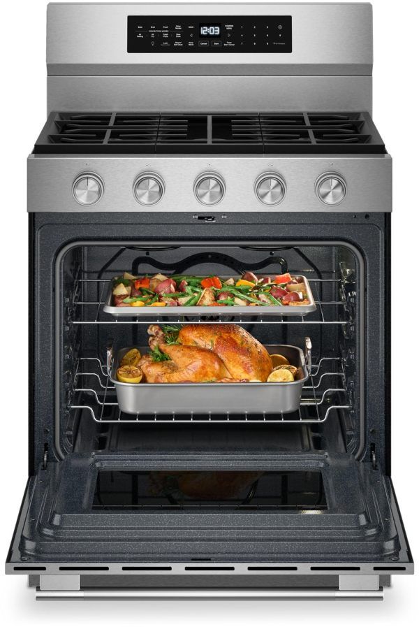 KitchenAid® 30" FingerPrint Resistant Stainless Steel Pro Style Gas Range with Convection-2