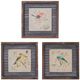 A & B Home 3-Piece Blue/Red/Yellow Bird Wall Art Set-0