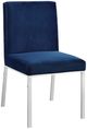 Meridian Furniture Opal Navy/Chrome Velvet Dining Chair-0