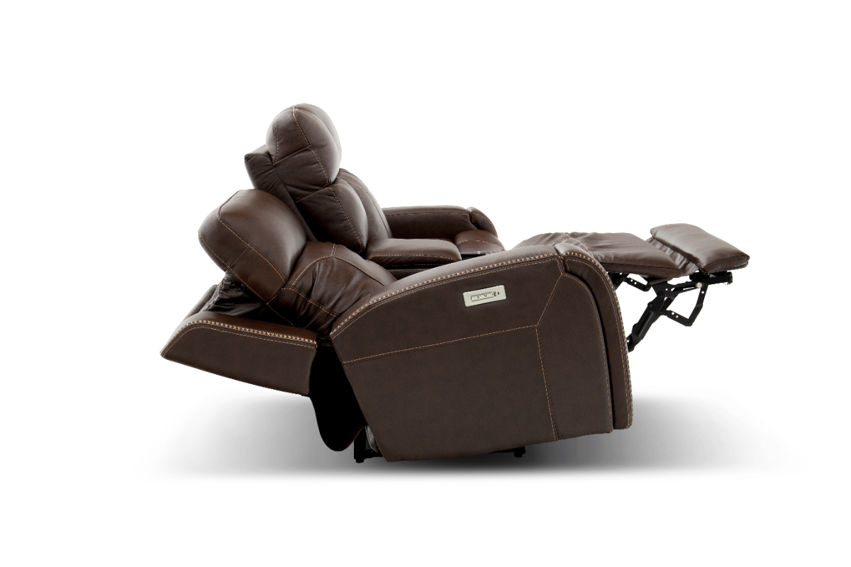 Moto Motion 828 Coffee Leather Media Power Reclining Console