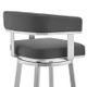 Armen Living Lorin Gray 26" Swivel Counter Stool-4
