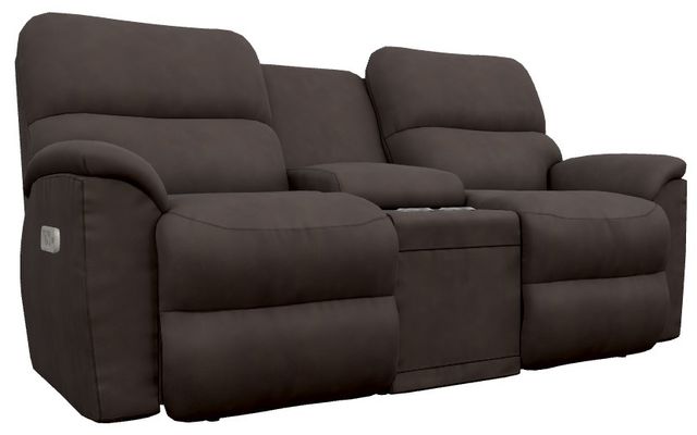La-Z-Boy® Brooks Godiva Power Reclining Loveseat with Console, Headrest, and Lumbar-0