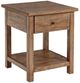 Coaster® Payne Distressed Brown Wood End Table with Shelf-0