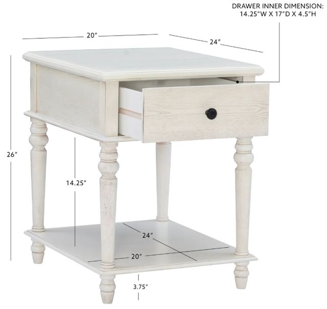 Powell® Pike White Side Table-2
