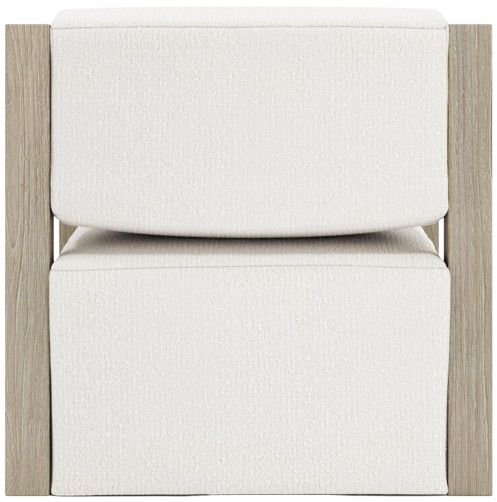 Bernhardt Leilani Bernhardt Exteriors Sea Oat/White Fabric/Wooden Outdoor Swivel Chair-3