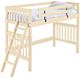 Crate Designs™ Furniture Unfinished Queen Mission Loft Bed-0