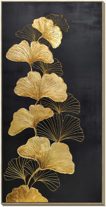 Classy Living Opulent Golden Ginkgo Elegance Wall Art-0