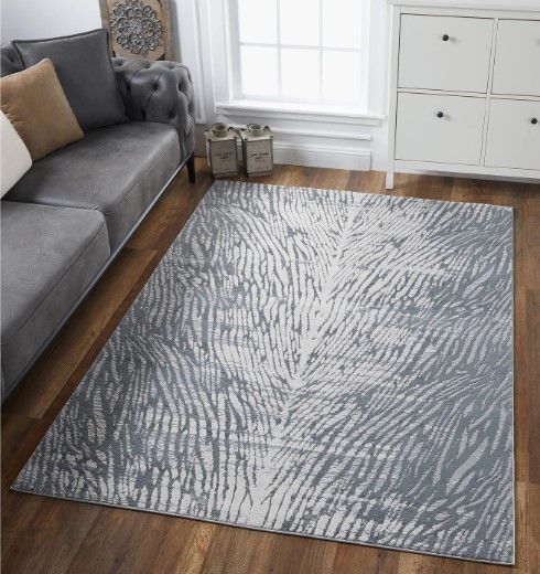 KAS Rugs Luna Birch Platinum 5'x8' Area Rug-4