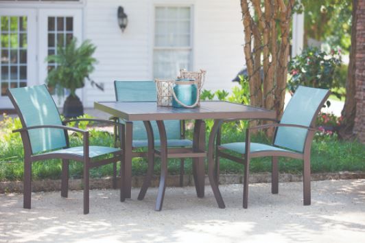 Lane Venture® Capstone Blue-Green Sling Dining Arm Chair-1