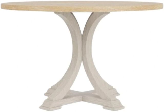 Riverside Furniture Glenndale Wheat Round Dining Table with Aged White Base-3