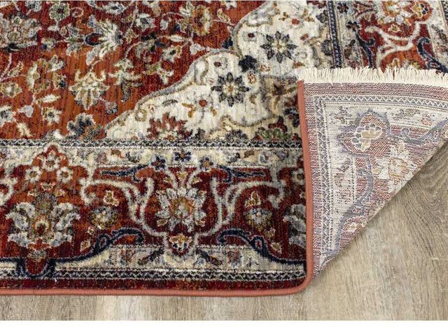 Kalora Interiors Serene Blue/Cream/Red 6' x 8' Rug-4