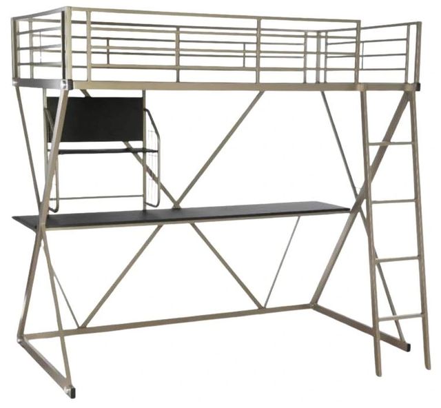 Powell® Henley Black/Pewter Twin Youth Loft Bed-0