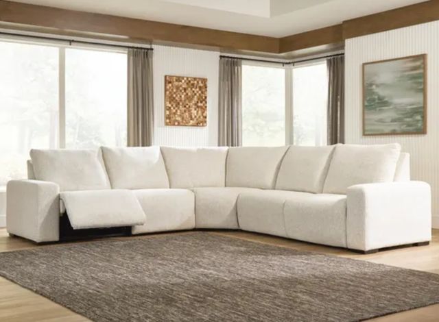 Signature Design by Ashley® East Loft 5-Piece Chai Power Reclining Curved Sectional-1
