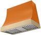 La Cornue Cornufé Marquee 36" Quintessential Orange Wall Mounted Range Hood with Brushed Brass Trim-0