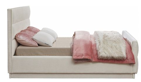 Meridian Furniture Paxton Cream Queen Upholstered Panel Bed-2