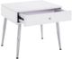 ACME Furniture Weizor White End Table with Chrome Base-2