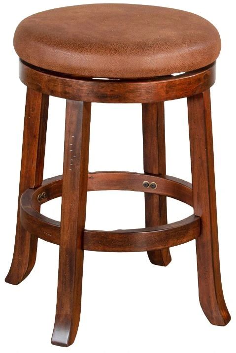 Sunny Designs™ Carriage House Dark Walnut Swivel Stool-0
