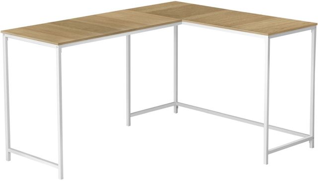 Monarch Specialties Inc. Beige/White L-Shaped Computer Desk-0