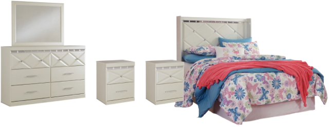 Signature Design by Ashley® Dreamur 5-Piece Champagne Full Panel Headboard Set-0