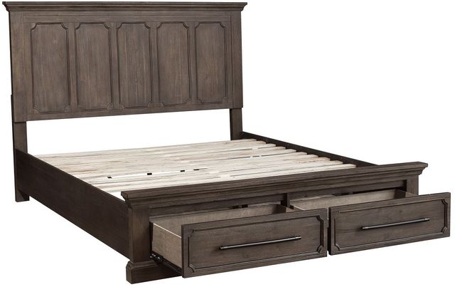 Homelegance® Toulan Distressed Dark Oak Queen Platform Bed-2