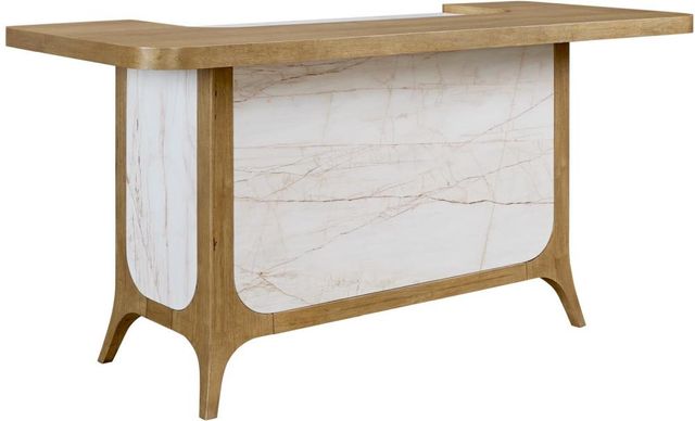 Bernards Tapestry Honeycomb/White Counter Bar Cabinet-3