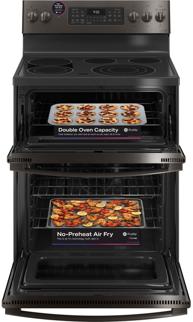 GE Profile™ 30" Fingerprint Resistant Black Stainless Steel Smart Freestanding Electric Range-3