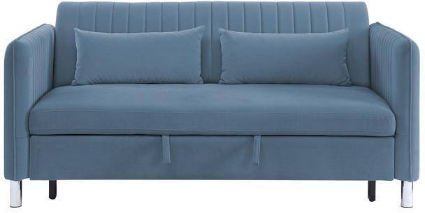 Homelegance® Greenway Blue Convertible Studio Sofa-1