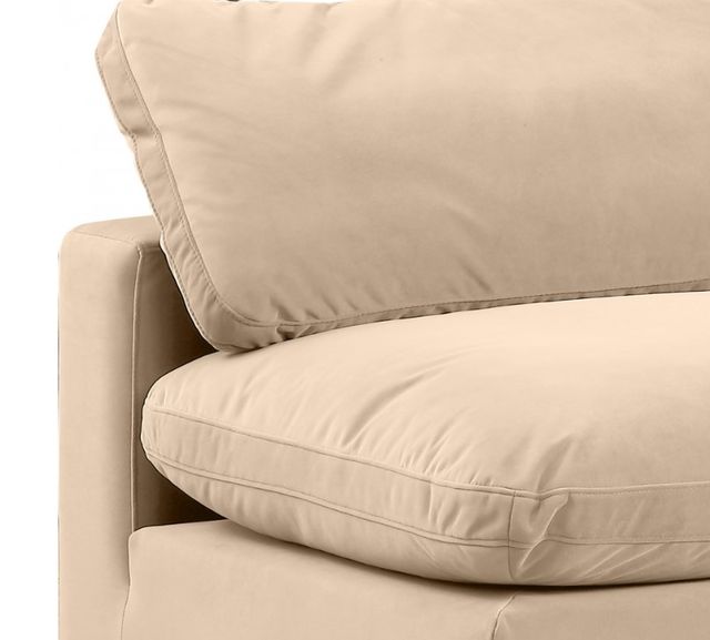 Meridian Furniture Comfy 4-Piece Beige Velvet Armless Sofa-3