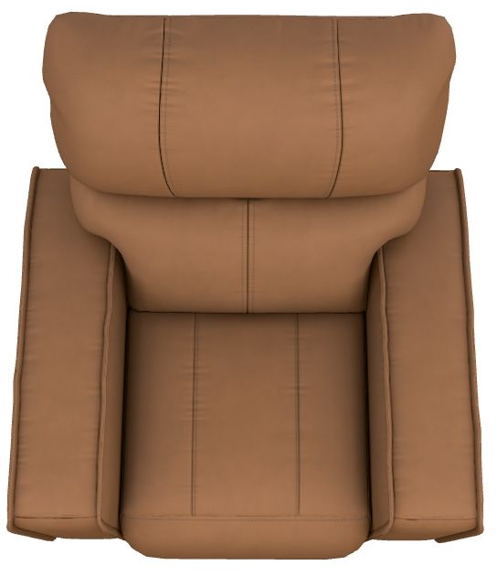 La-Z-Boy® Maddox Camel Leather Power Rocking Recliner with Headrest-4