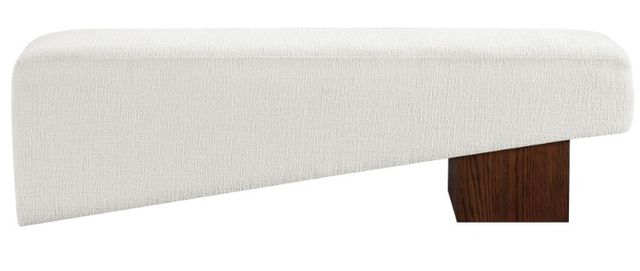 Meridian Furniture Alora Cream/Walnut Upholstered Bench-1