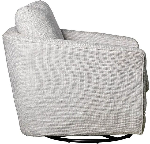 LH Home Feather Baltimo Matte Black/Woven Alabaster Swivel Glider Chair-4