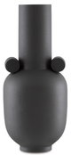 Currey & Company Happy 40 Long Textured BlackVase-0