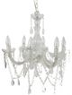 A & B Home White Winter Blanche Beaded Chandelier-0