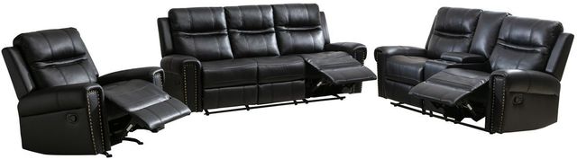 Mazin Furniture Emerson Black Upholstered Rocker Recliner-3
