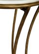 Furniture Classics Haines White Side Table with Gold Base-3